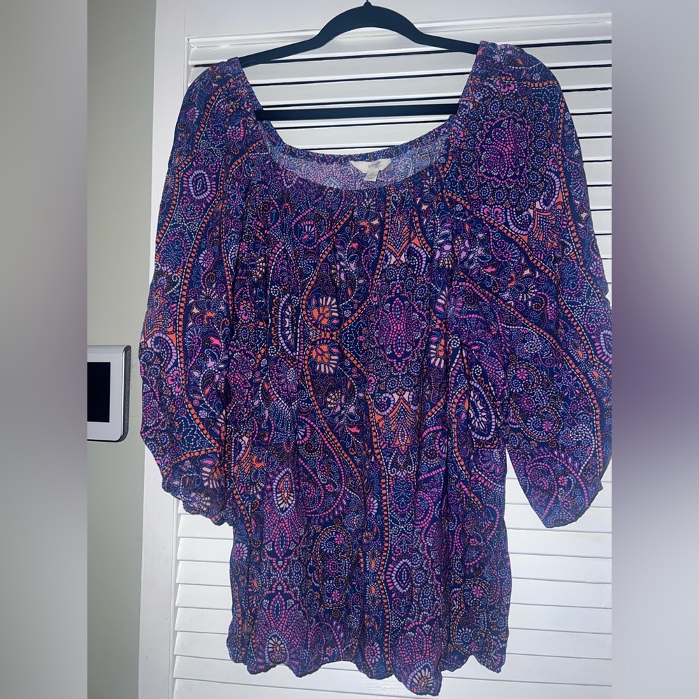 Terra & Sky Multicolor Paisley Blouse. FINAL PRICE. 
Closet Cleanout